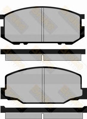 BRAKE ENGINEERING pa407 -  Комплект тормозных колодок, дисковый тормоз